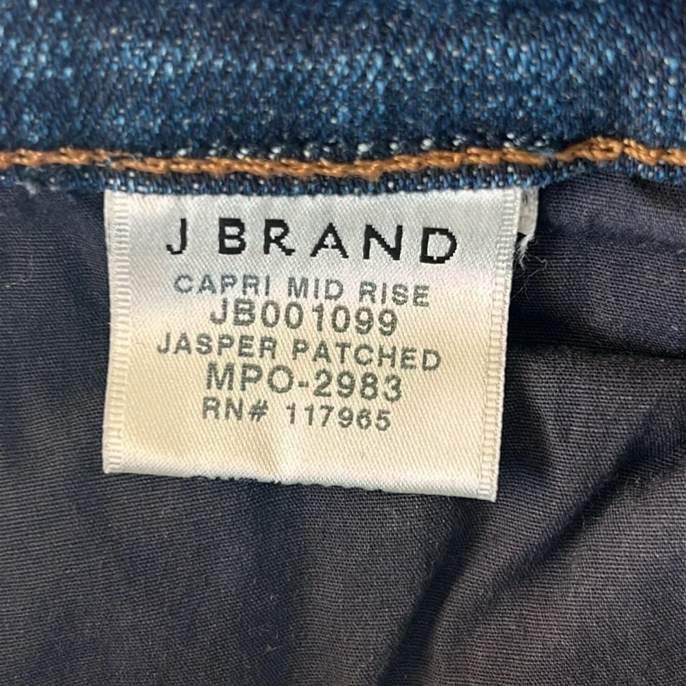J Brand Jasper Patched mid rise capri jeans size 25